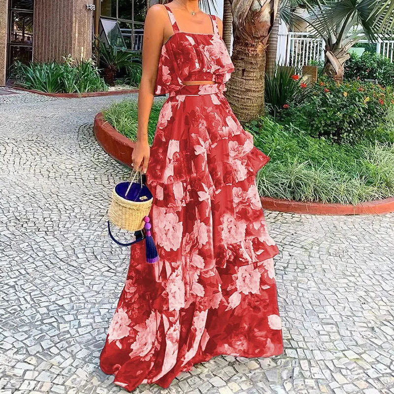 Women's Two Piece Outfits Flor - Romper Floral Print avaliação e preço