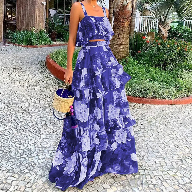 Women's Two Piece Outfits Flor - Romper Floral Print avaliação e preço