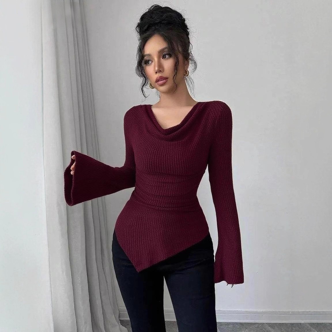 Women's Blouse Longsleeve Soli - Blouse Off Shoulder avaliação e preço