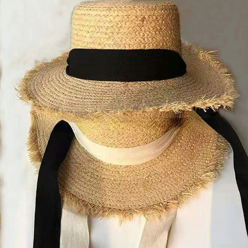 Japanese Cute Raffia Woven Sun - Hat Floppy Wide avaliação e preço