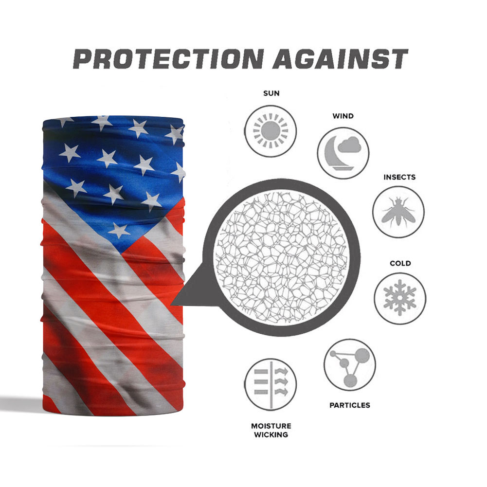 USA Flag Pattern Sun Protectiv - Headband Summer Knit avaliação e preço