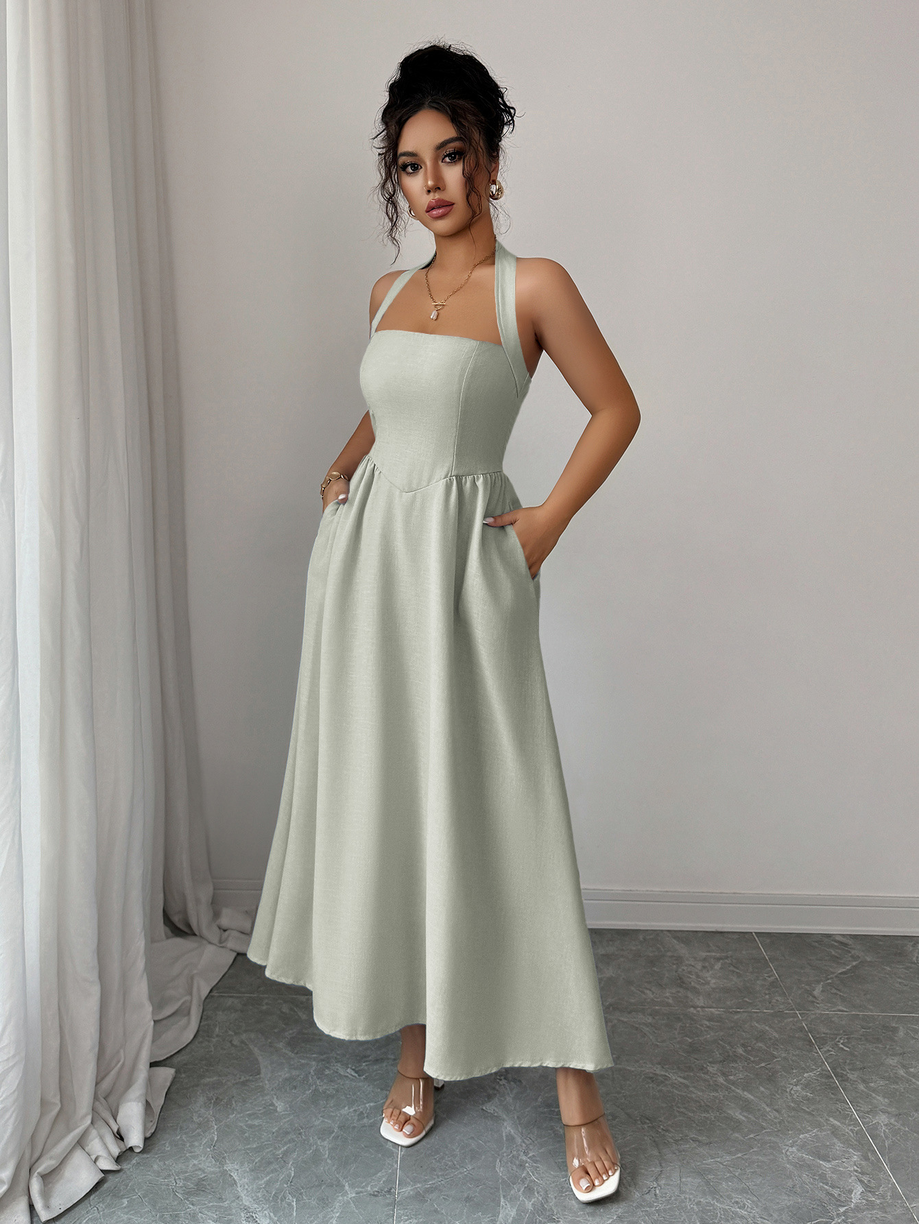 Women's Dress 5 Colors Halter  - Maxi Dress Halter avaliação e preço