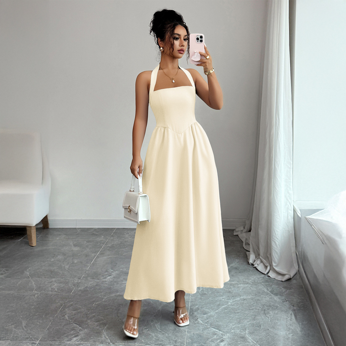 Women's Dress 5 Colors Halter  - Maxi Dress Halter avaliação e preço