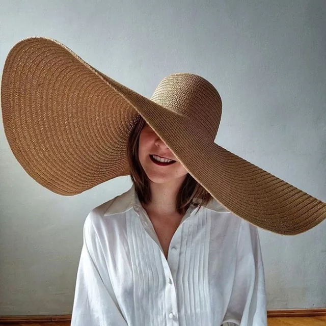 Oversized Beach Straw Hats for - Hat Floppy Wide avaliação e preço