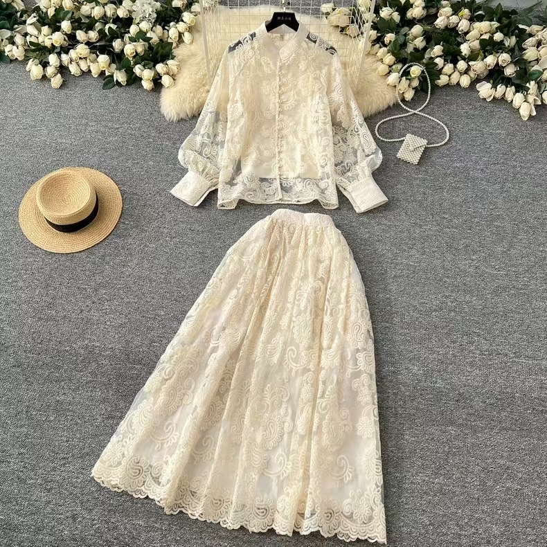 Elegant 2 Piece Long Dress Wom - Midi Skirt Floral avaliação e preço