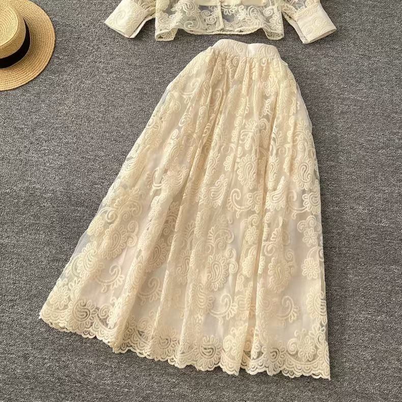 Elegant 2 Piece Long Dress Wom - Midi Skirt Floral avaliação e preço