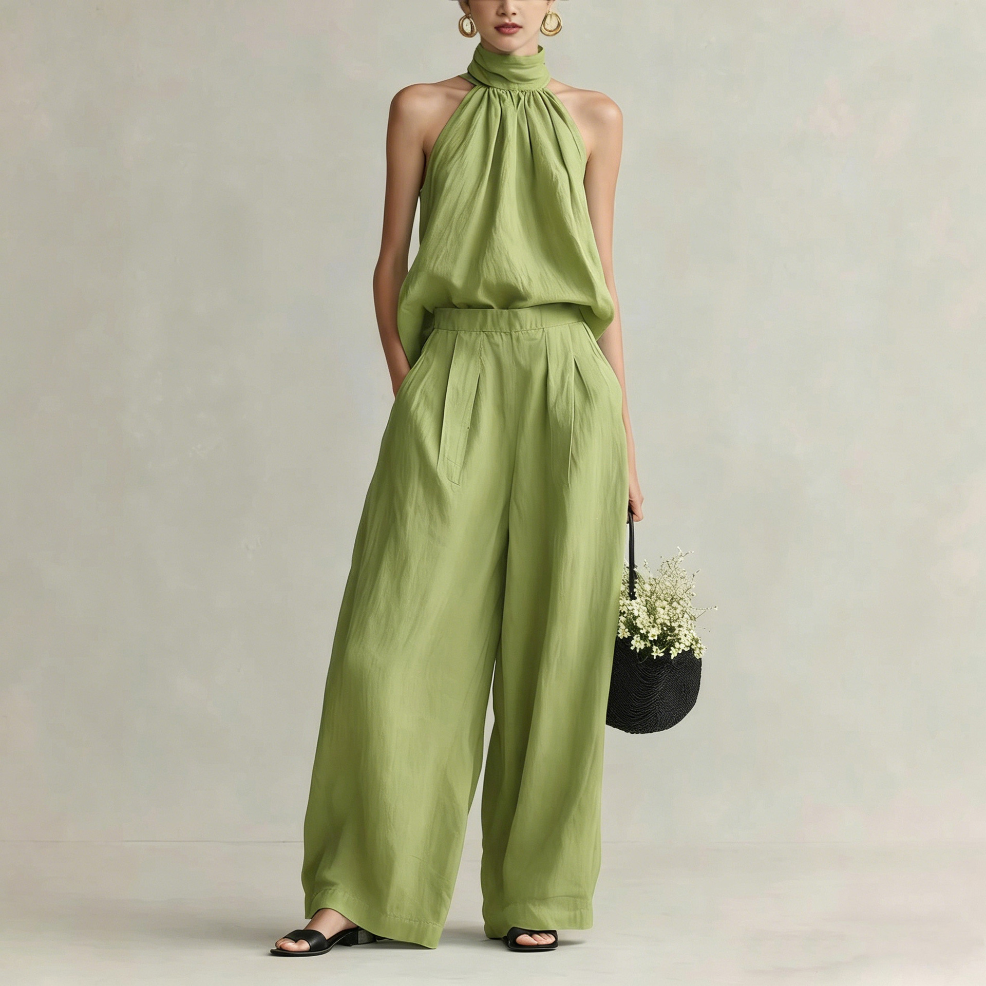 Women's 2026 Summer New Style  - Linen Pant Wide avaliação e preço