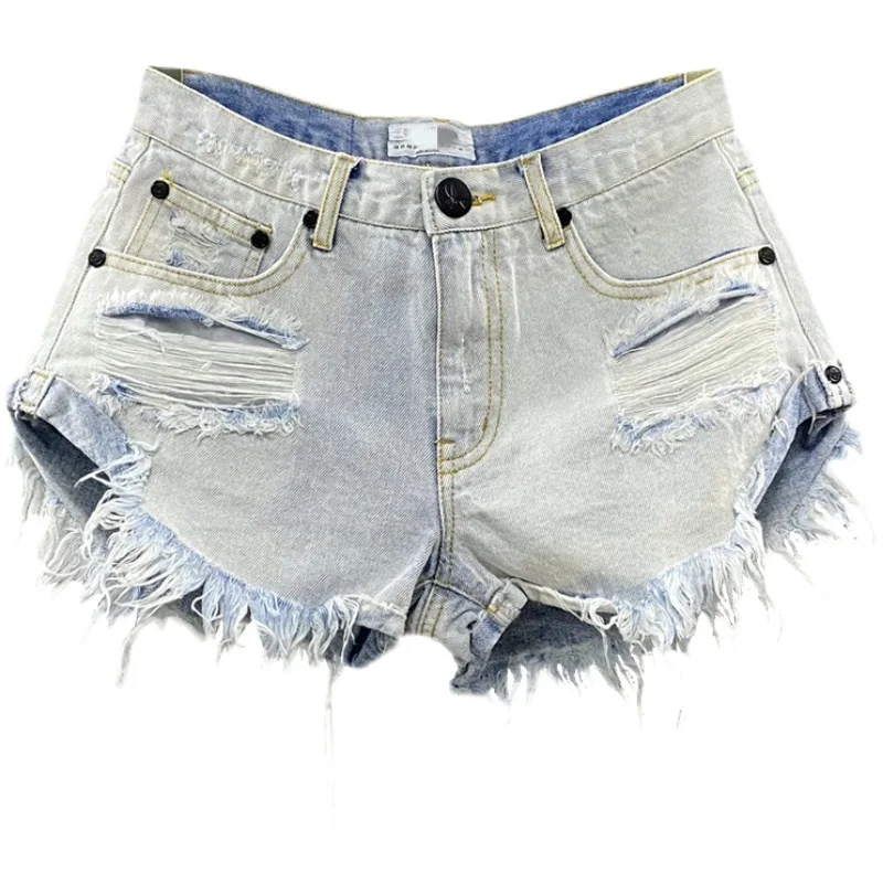 Summer Sexy Shorts Women Zippe - Shorts Denim Frayed avaliação e preço