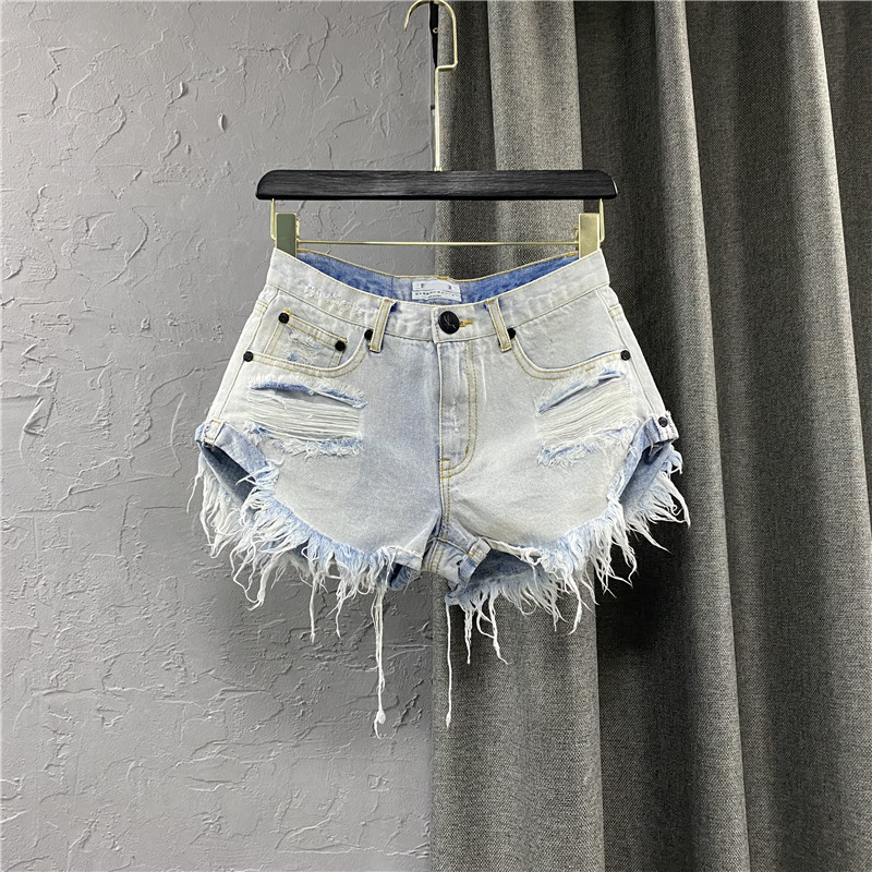 Summer Sexy Shorts Women Zippe - Shorts Denim Frayed avaliação e preço
