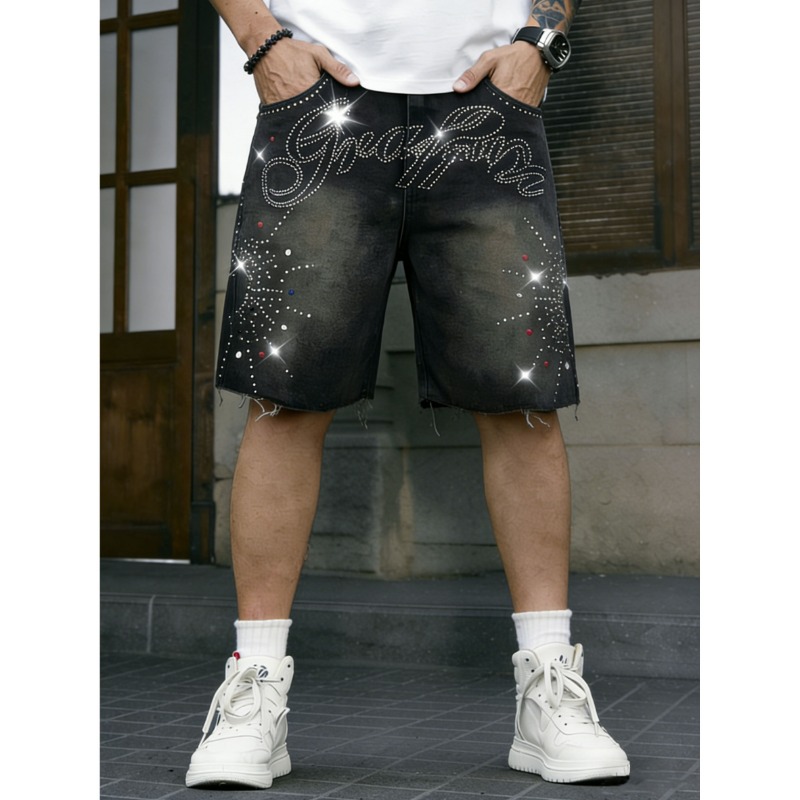 American Streetwear Men's Non- - Shorts Denim Frayed avaliação e preço