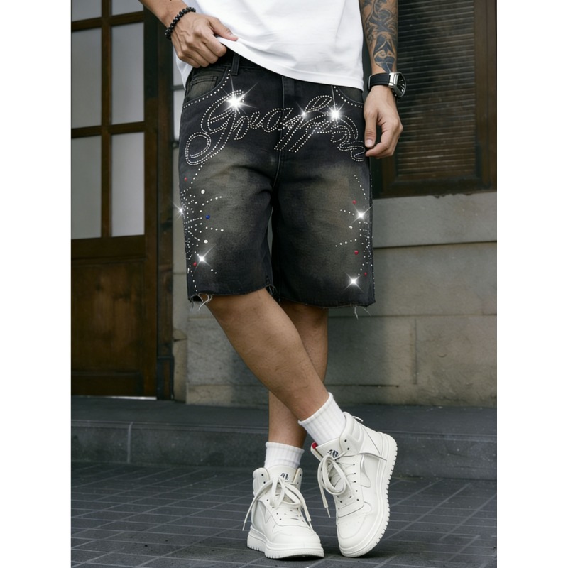 American Streetwear Men's Non- - Shorts Denim Frayed avaliação e preço