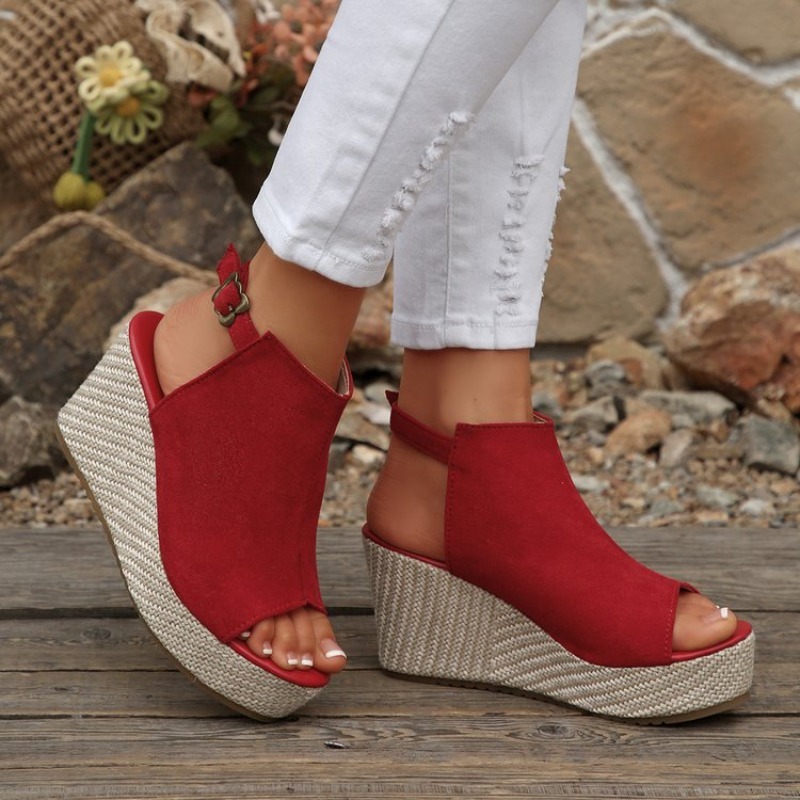 Women Sandals Summer Wedge Pla - Wedge Espadrille Women avaliação e preço