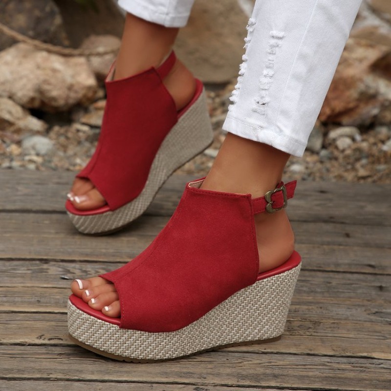 Women Sandals Summer Wedge Pla - Wedge Espadrille Women avaliação e preço