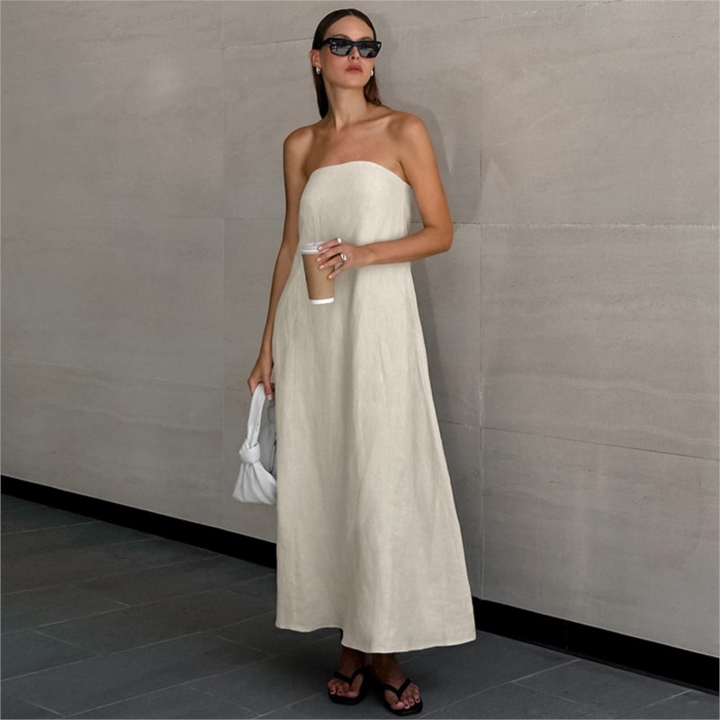 Fashion Elegant Simple Design  - Linen Dress Wrap avaliação e preço