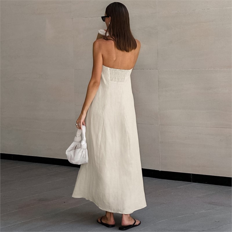 Fashion Elegant Simple Design  - Linen Dress Wrap avaliação e preço