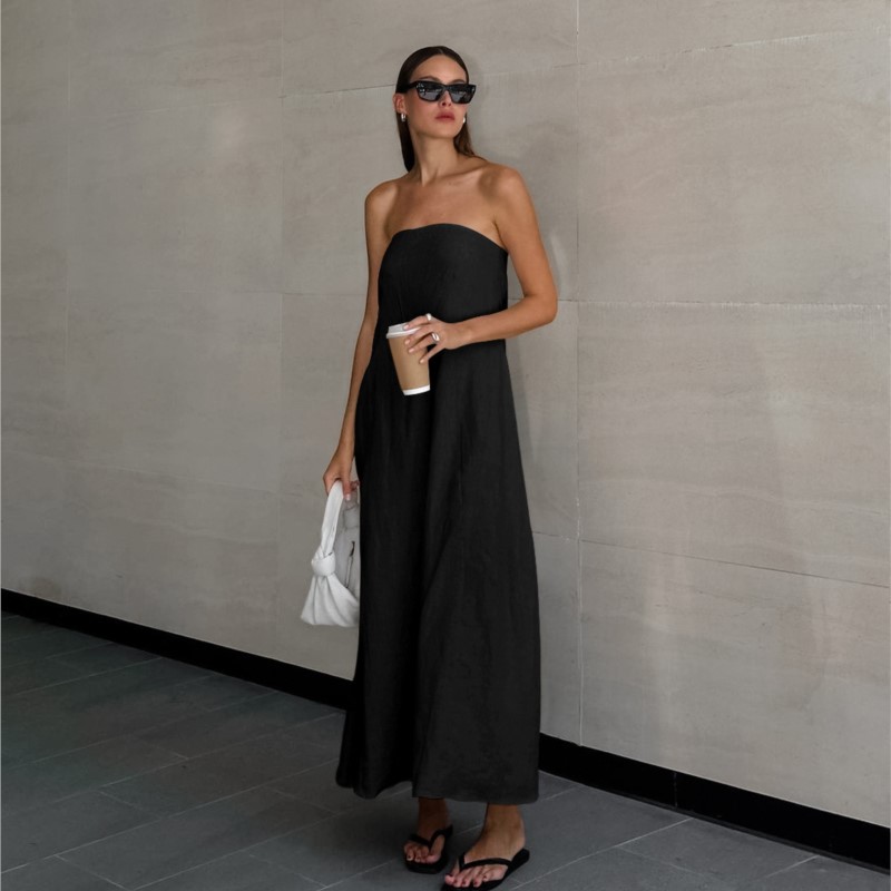 Fashion Elegant Simple Design  - Linen Dress Wrap avaliação e preço