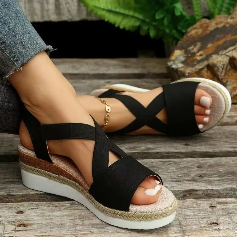 Women's Platform Wedge Sandals - Wedge Espadrille Women avaliação e preço