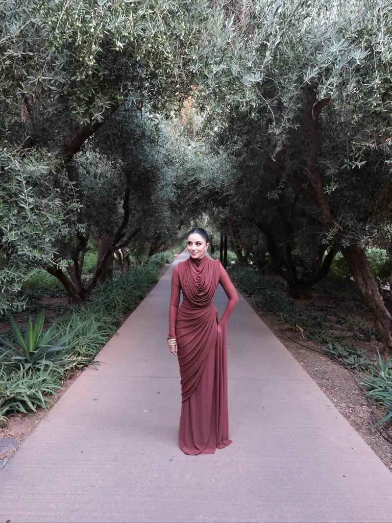 Solid Draped Neckline Long Dre - Linen Dress Wrap avaliação e preço