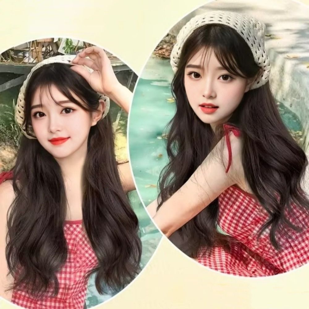 Fashion 65CM Wig Triangle Head - Headband Summer Knit avaliação e preço