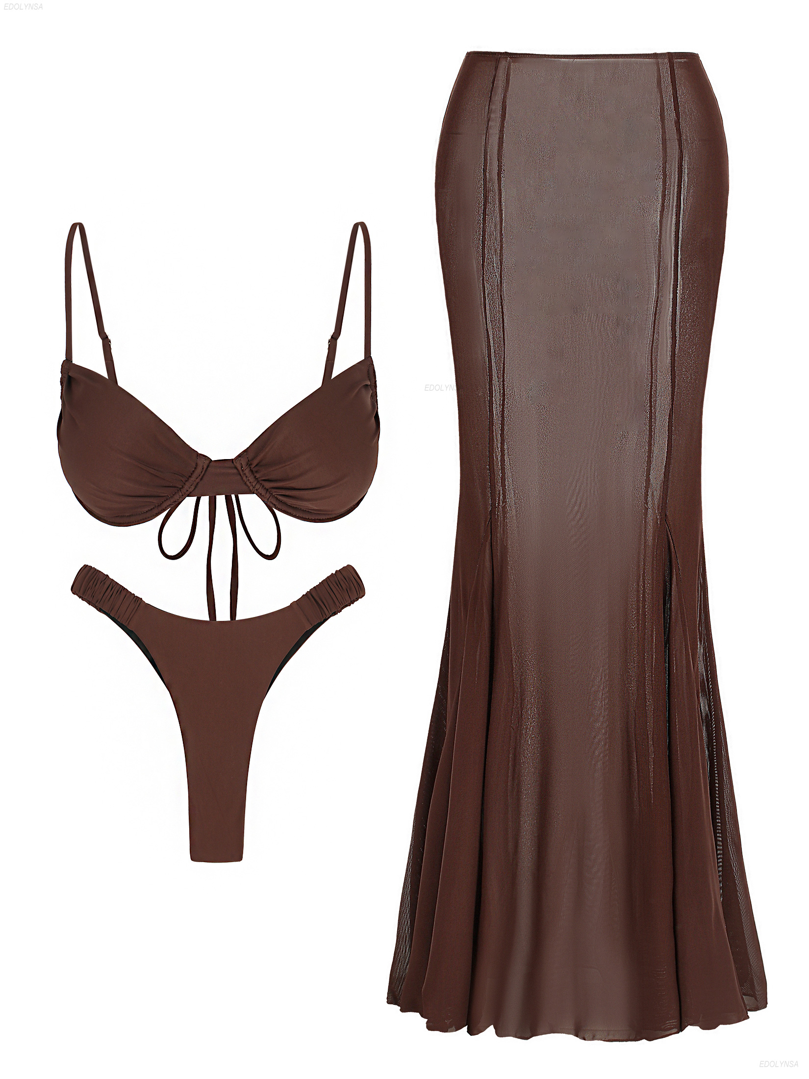 Ruched Bathing Suit with Cover - Swimsuit Bikini Ruched avaliação e preço