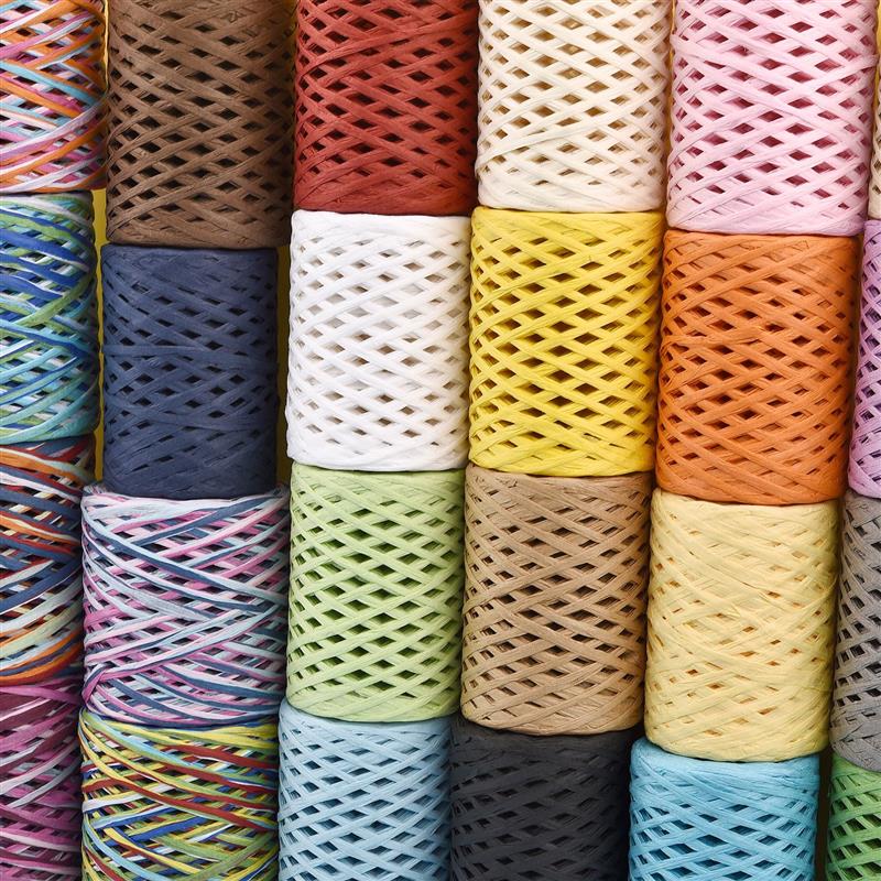 100M Natural Raffia Straw Yarn - Crochet Bag Raffia avaliação e preço
