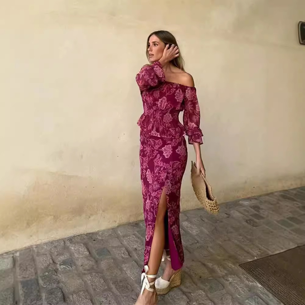 Women's Fashion Printed Off-Sh - Blouse Off Shoulder avaliação e preço