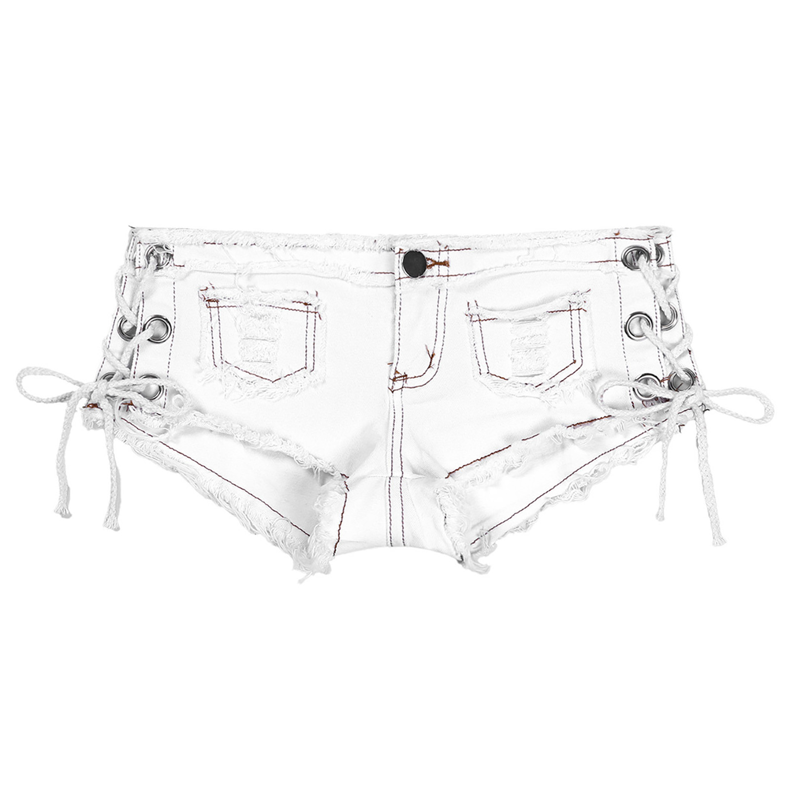 Women Sexy Cut Off Low Waist D - Shorts Denim Frayed avaliação e preço