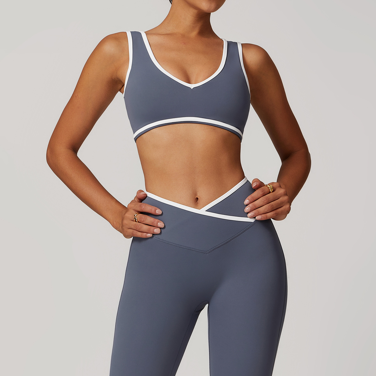 V-Neck Sports Bra Women Top Pu - Crop Top Crochet avaliação e preço