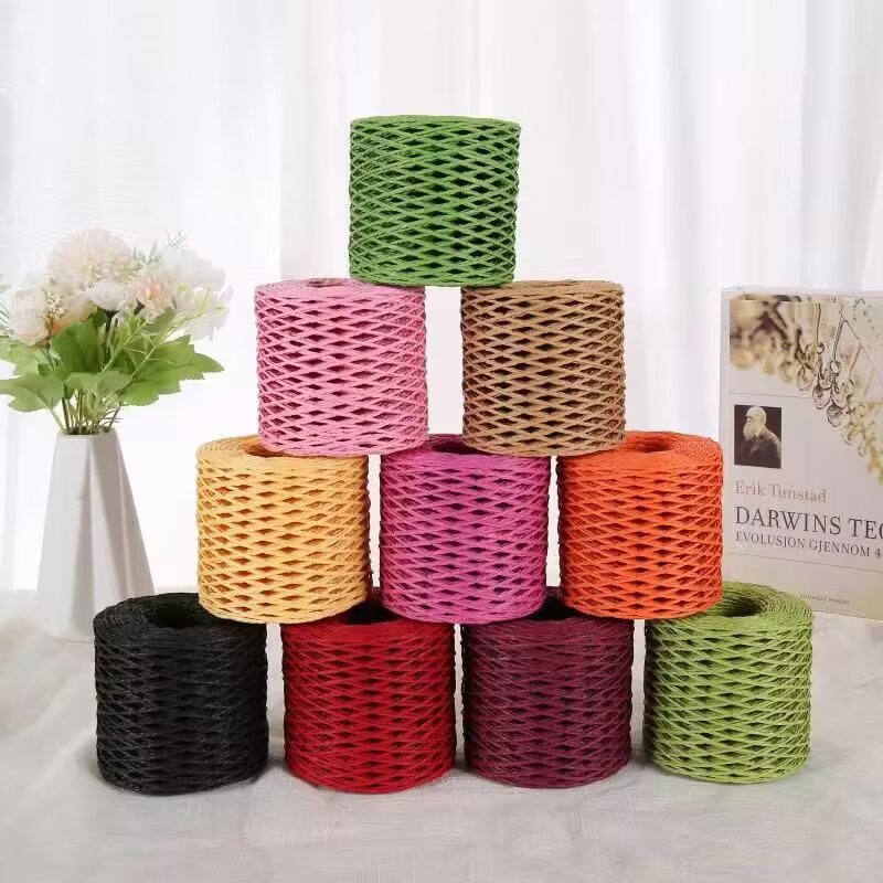 190g Raffia Yarn, Straw Paper  - Crochet Bag Raffia avaliação e preço