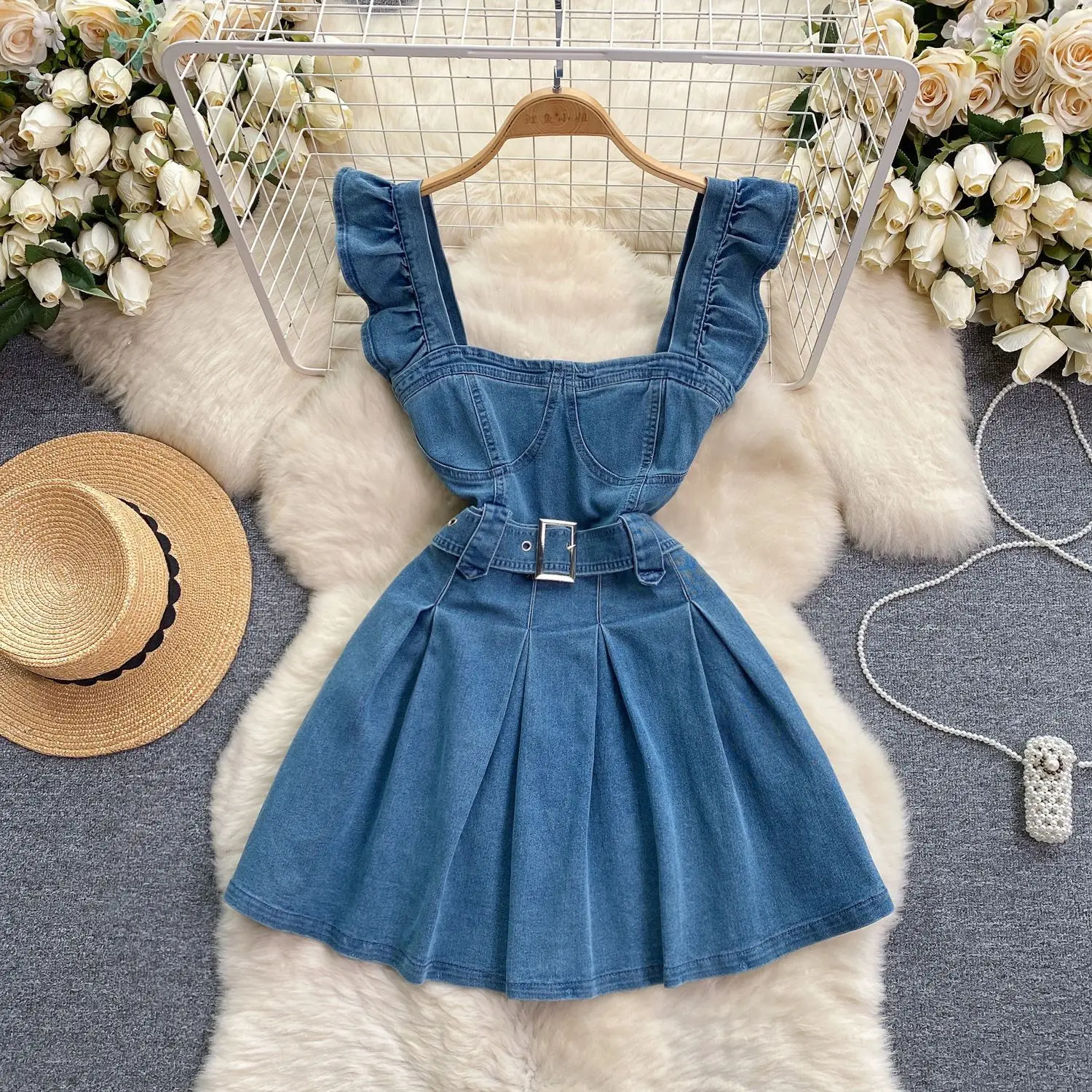 Korean Version of The College  - Maxi Dress Halter avaliação e preço