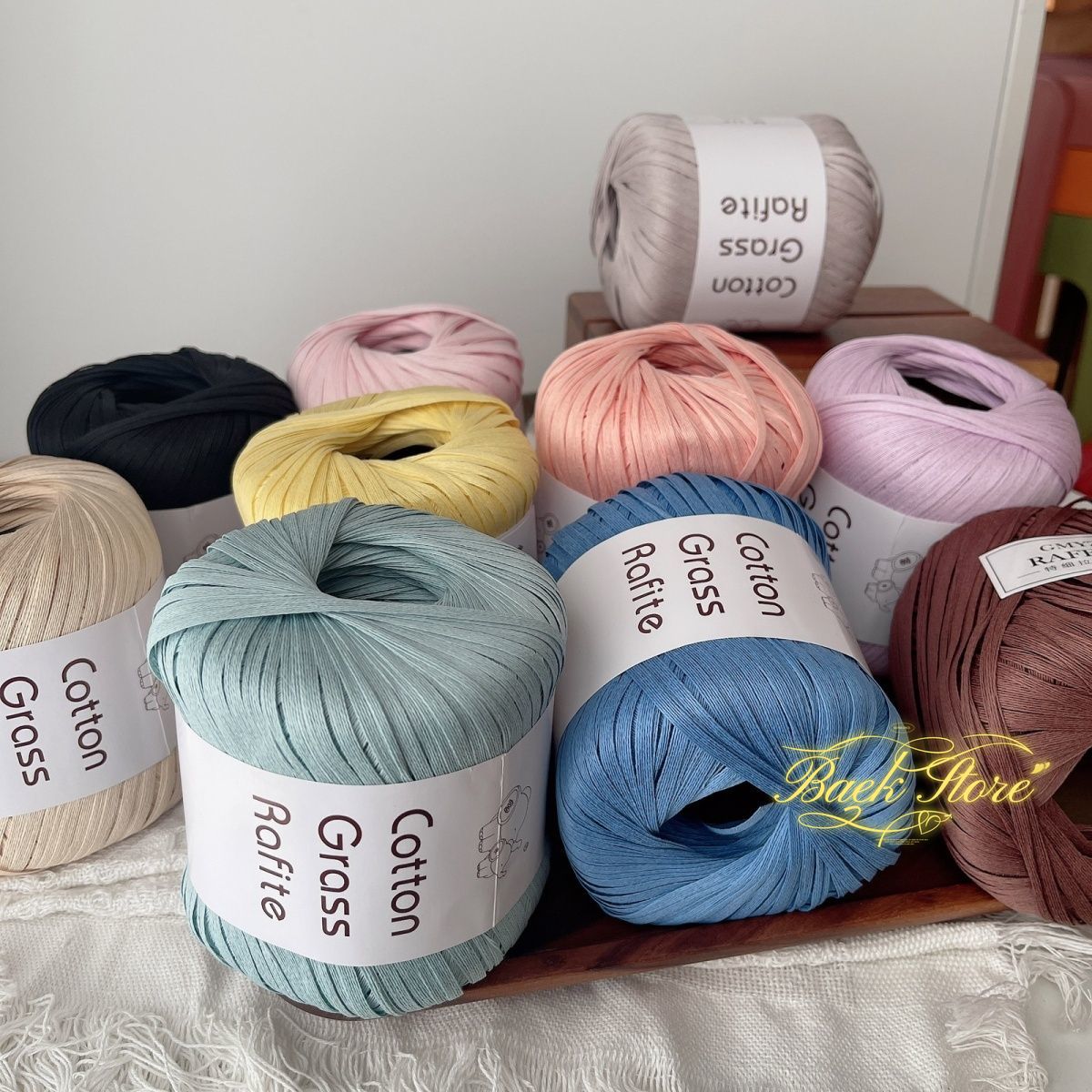 102M/roll Multicolor Raffia Ya - Crochet Bag Raffia avaliação e preço