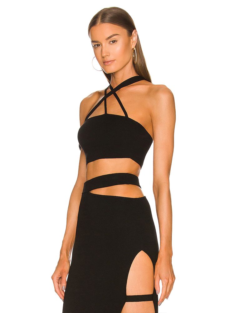 Women's Bandage Suit 2022 Summ - Crop Top Crochet avaliação e preço