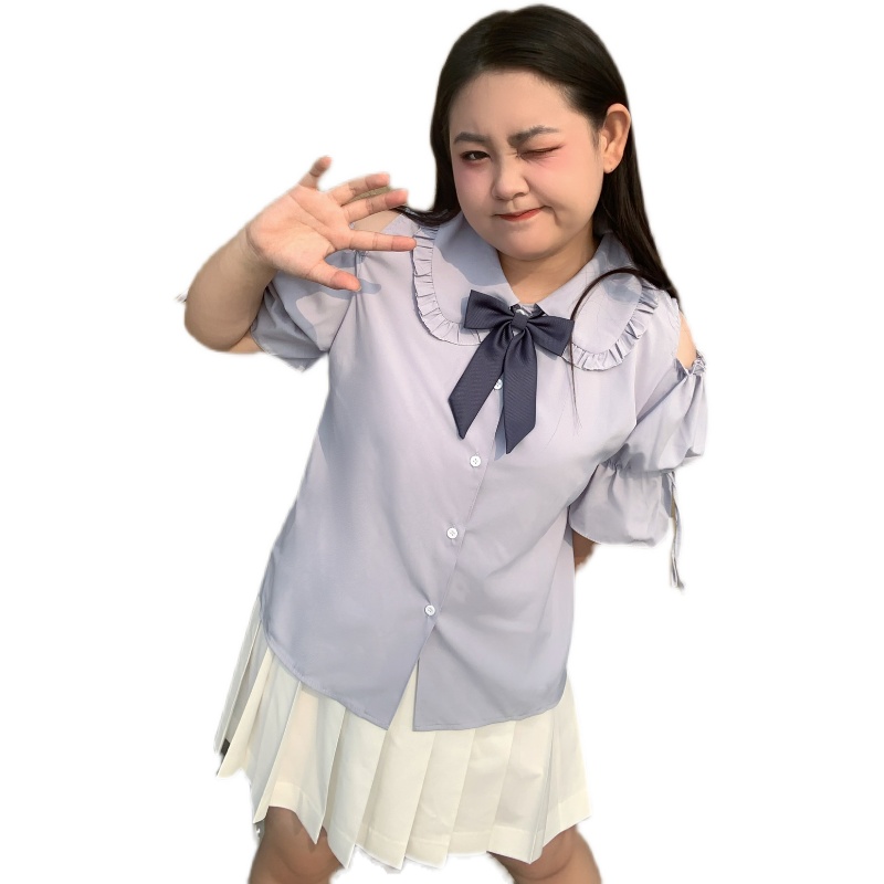 Large Size Jk Uniform Off-the- - Blouse Off Shoulder avaliação e preço