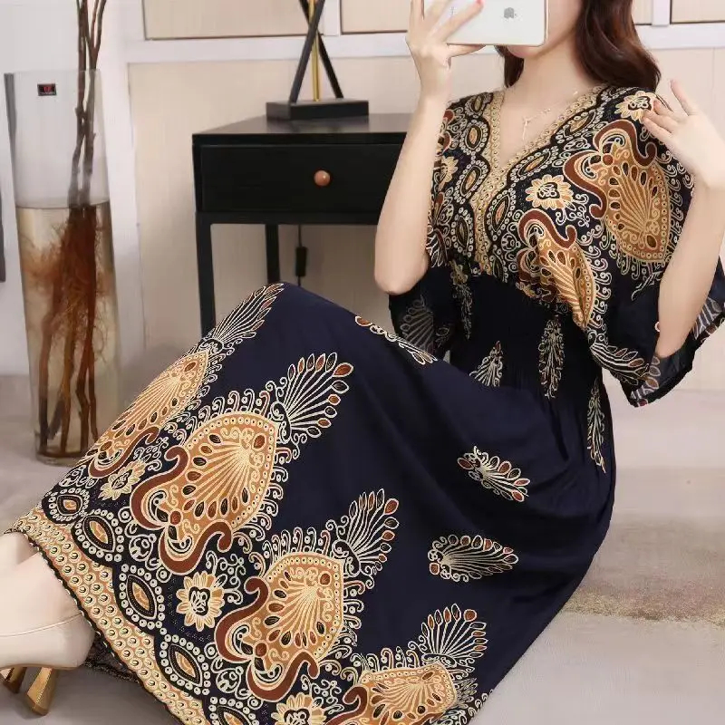 Colorful Casual Holiday Dress  - Midi Skirt Floral avaliação e preço