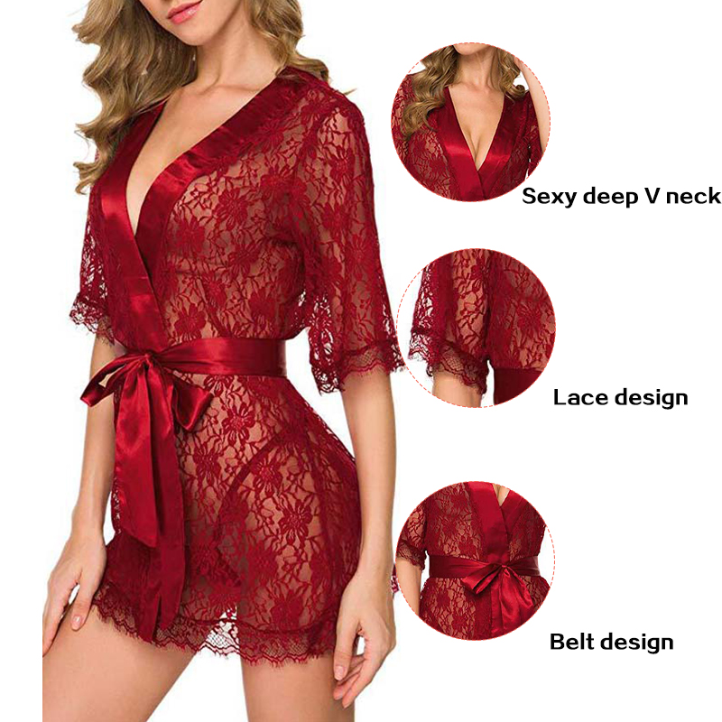 New Hot Sexy Women Floral Lace - Kimono Sheer Floral avaliação e preço
