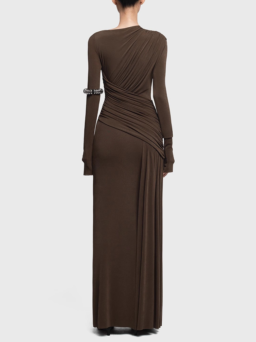 TWOTWINSTYLE Solid Slimming Dr - Linen Dress Wrap avaliação e preço