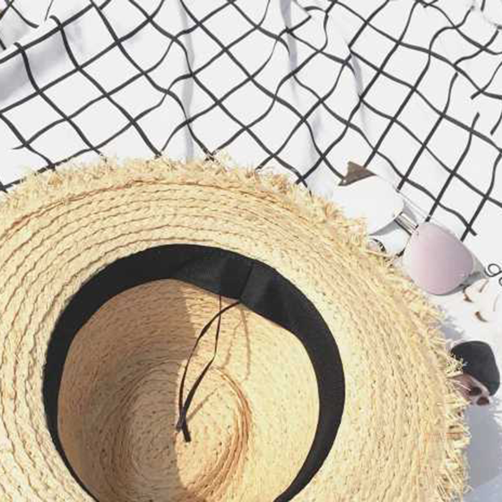 new Wide Brim Raffia Sun Hat f - Hat Floppy Wide avaliação e preço