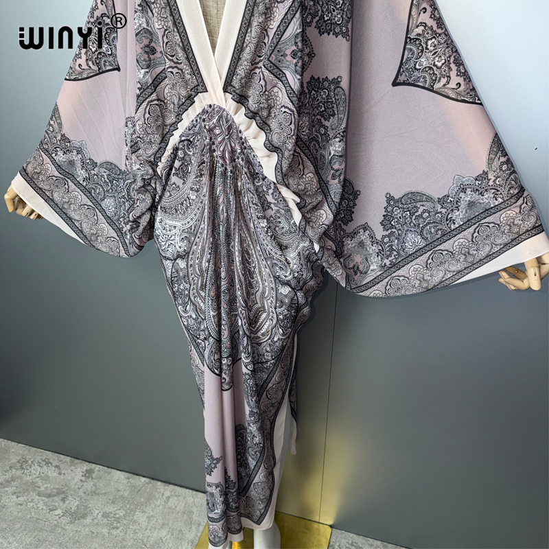WINYI V-neck Sexy Dress Arabic - Cover Up Kaftan avaliação e preço
