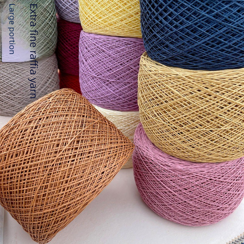 250g Thin Paper Raffia Yarn fo - Crochet Bag Raffia avaliação e preço