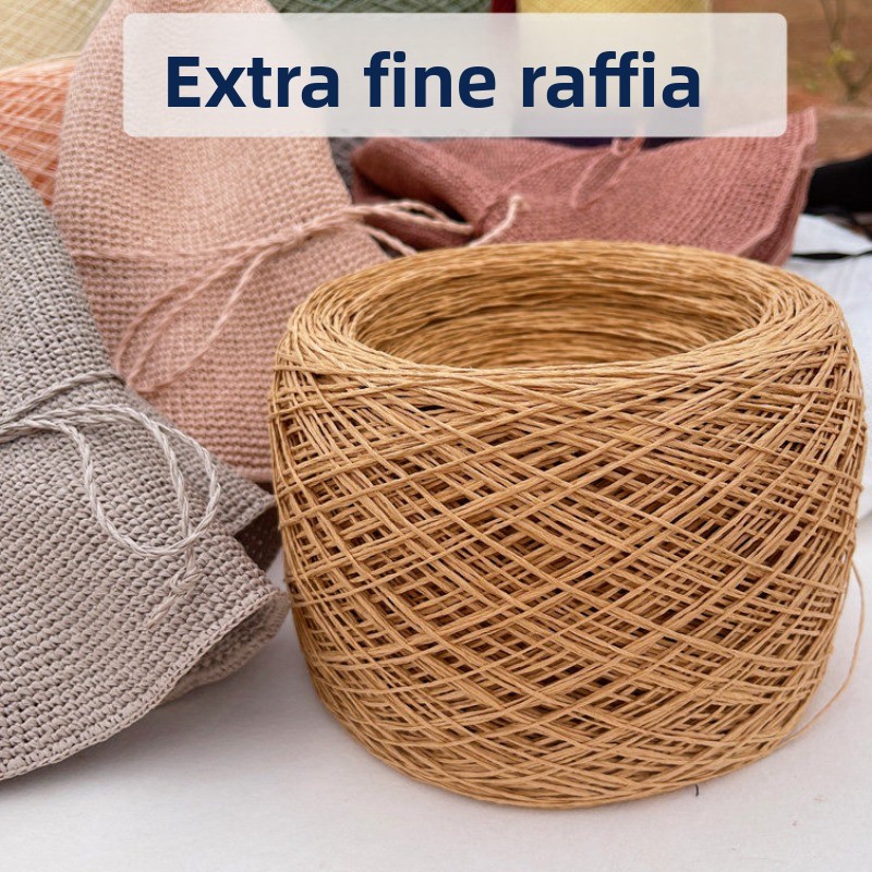 250g Thin Paper Raffia Yarn fo - Crochet Bag Raffia avaliação e preço