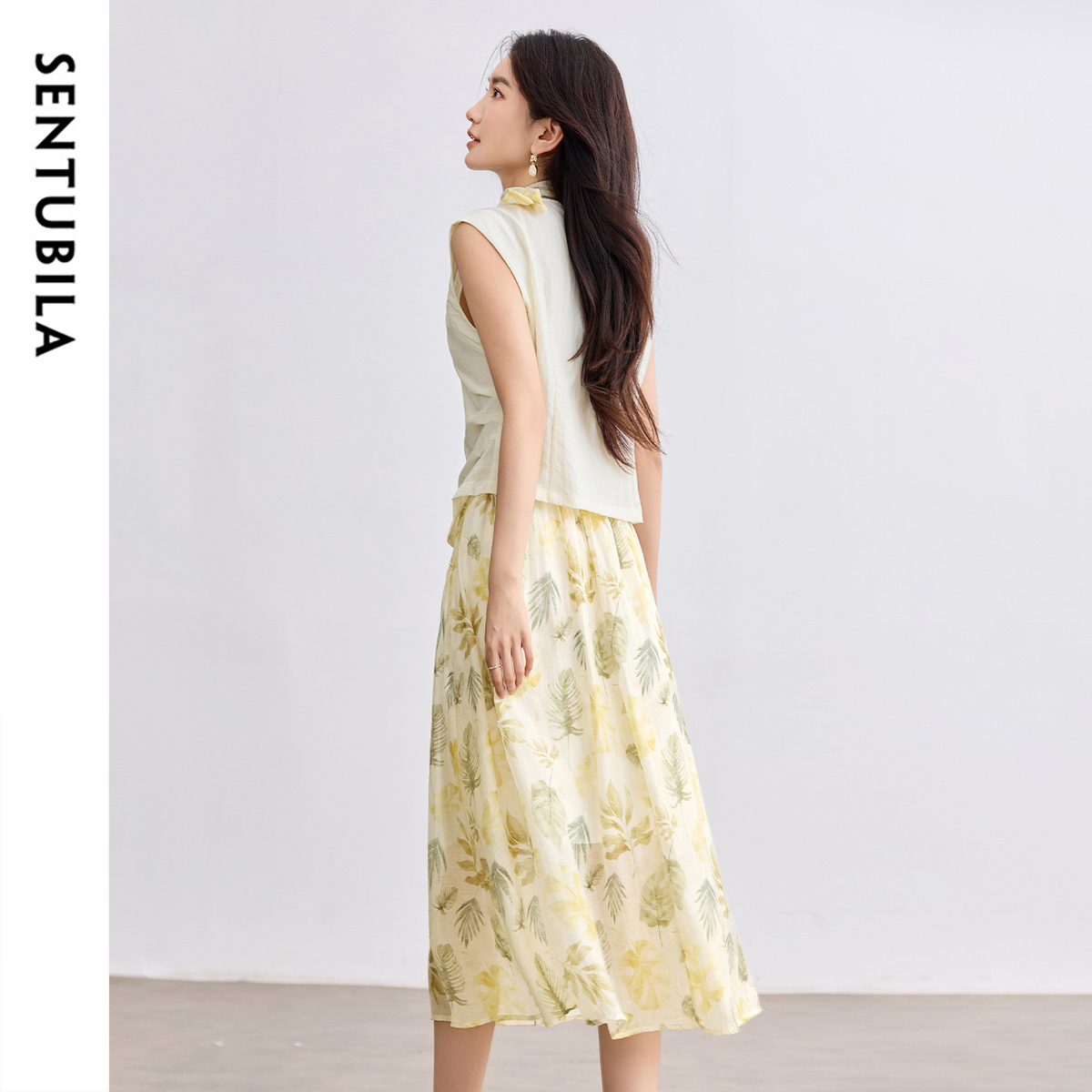 SENTUBILA Elegant Skirt Holida - Midi Skirt Floral avaliação e preço