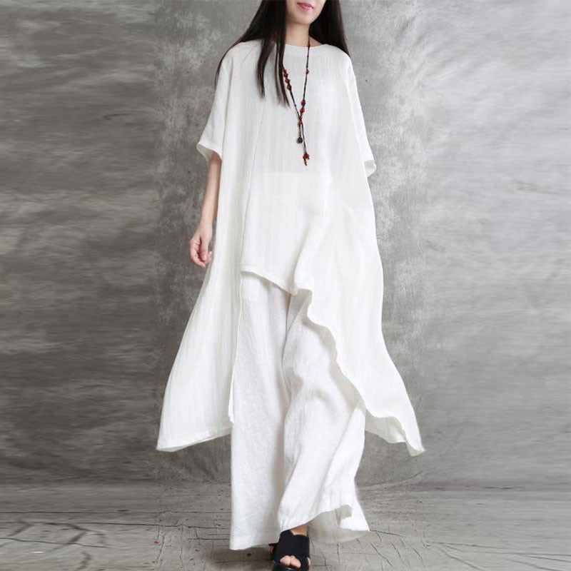 Women's Cotton Linen 2-piece S - Linen Pant Wide avaliação e preço