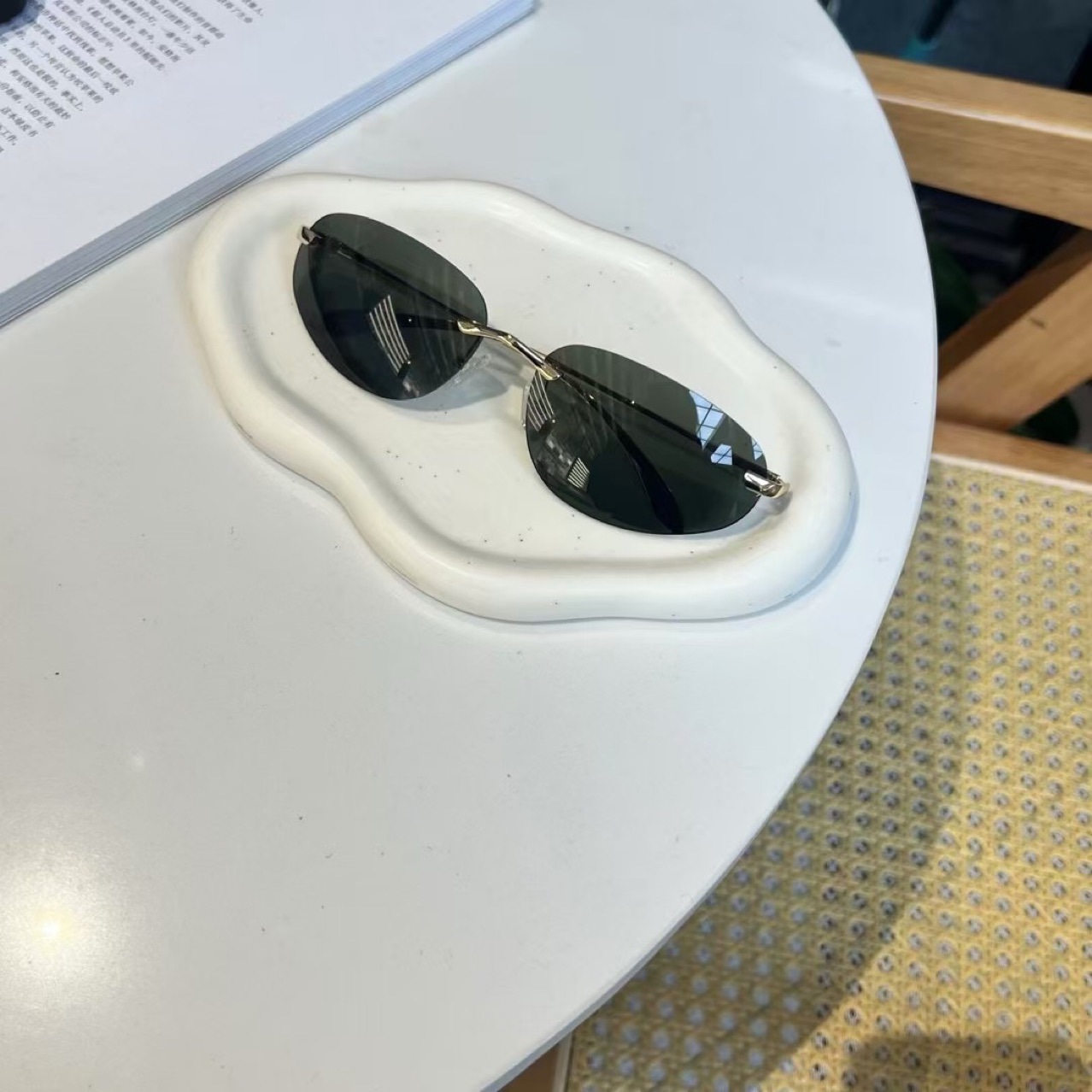 UV400 Rimless Shades, Cat Eye  - Sunglasses Cat Eye avaliação e preço