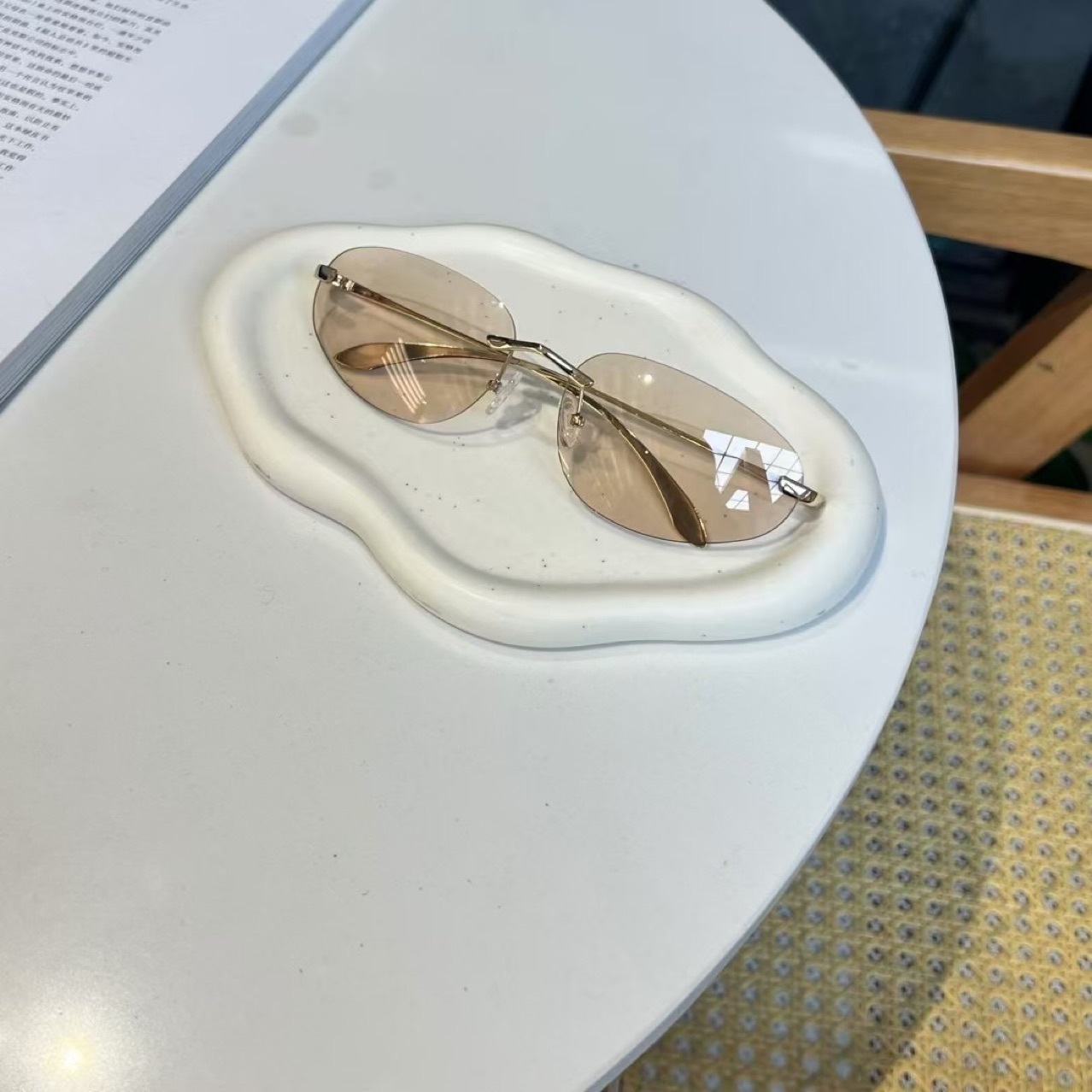 UV400 Rimless Shades, Cat Eye  - Sunglasses Cat Eye avaliação e preço