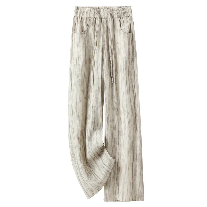Tie-Dye Ice Silk Cotton Linen  - Linen Pant Wide avaliação e preço