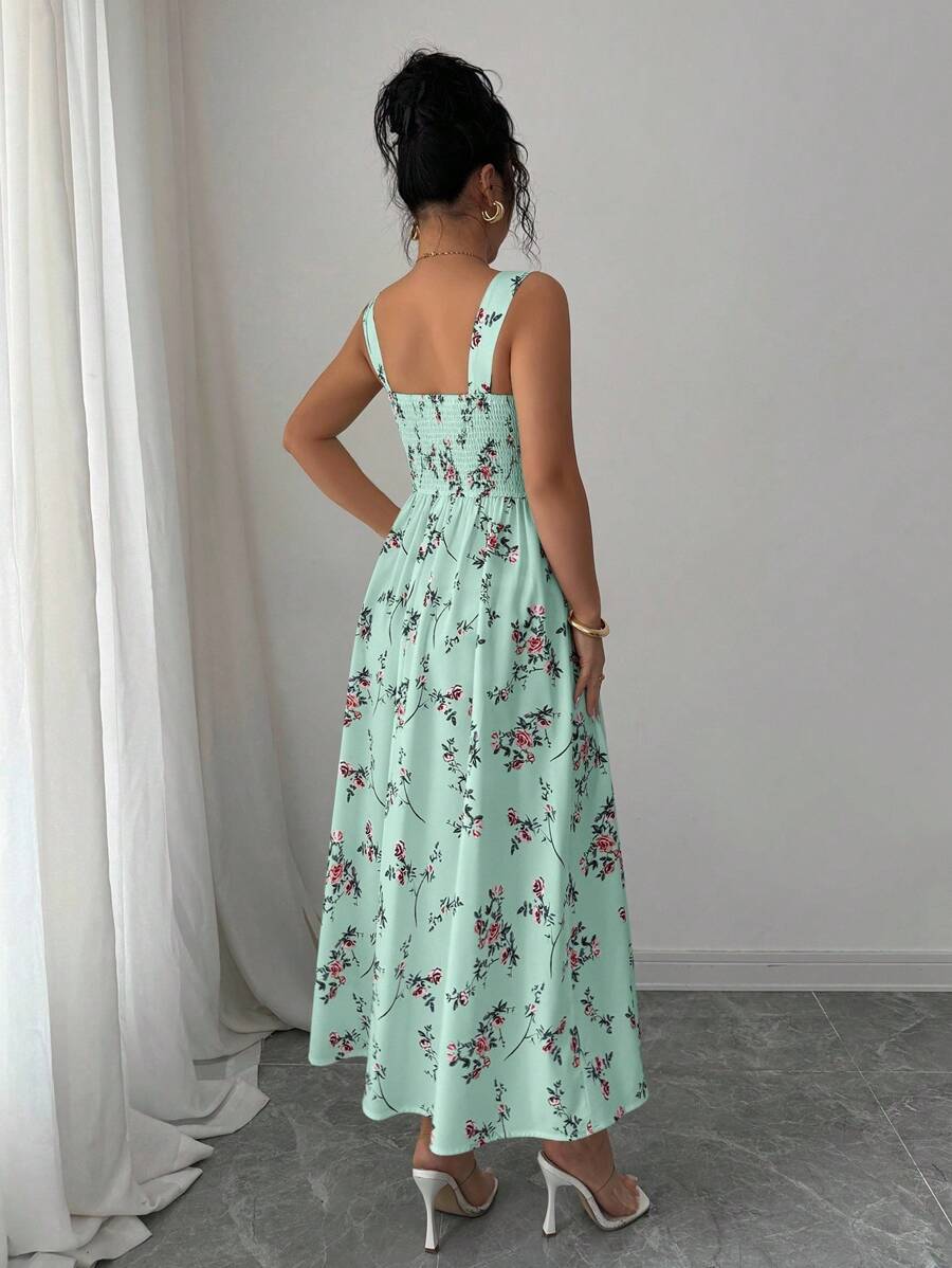 Mint Green Floral Midi Dress W - Midi Skirt Floral avaliação e preço