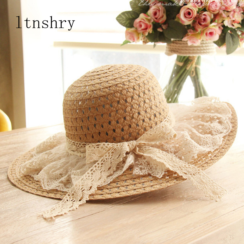 Women Lace Sun Hats For  Wide  - Hat Floppy Wide avaliação e preço