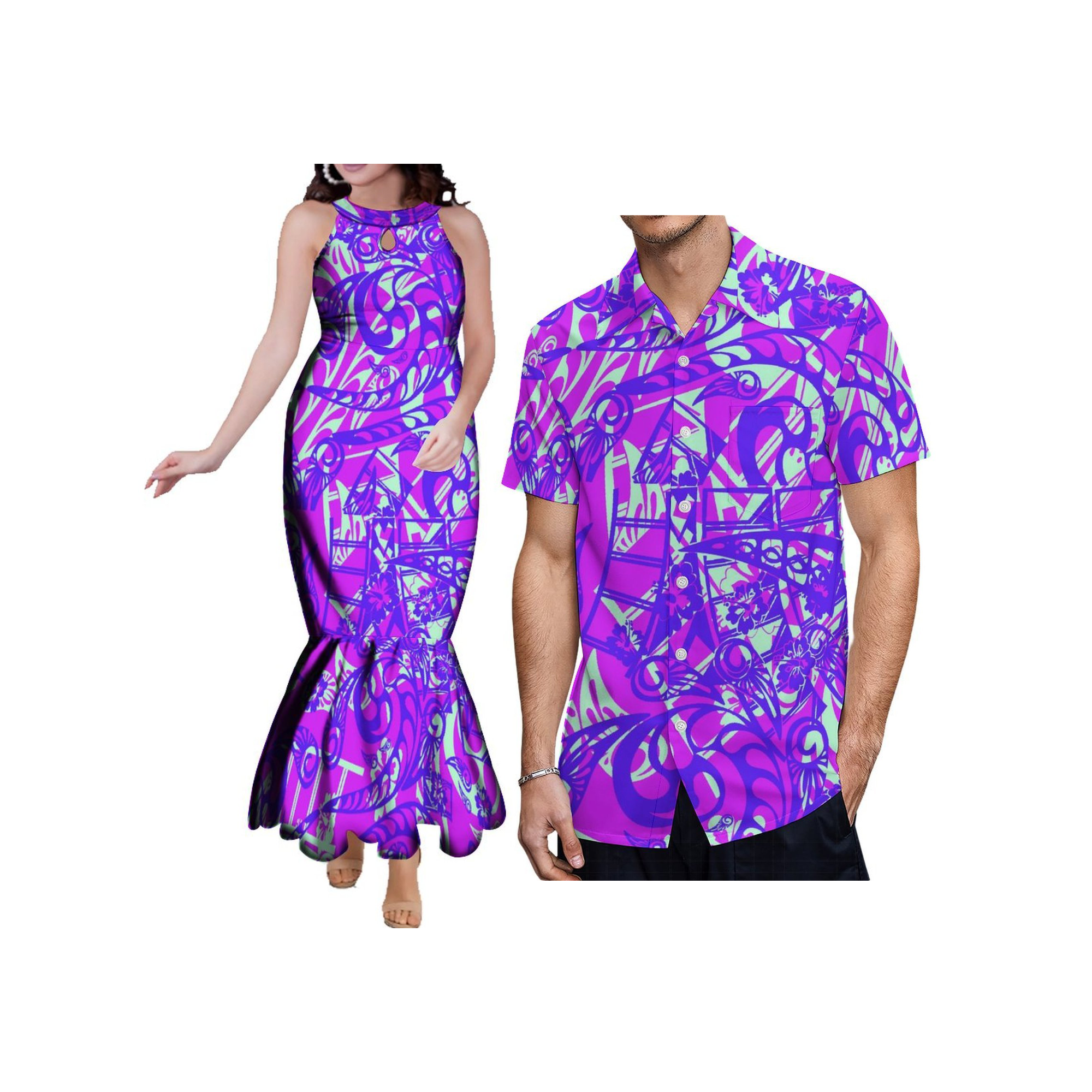 Customized Couples Clothes Big - Maxi Dress Halter avaliação e preço