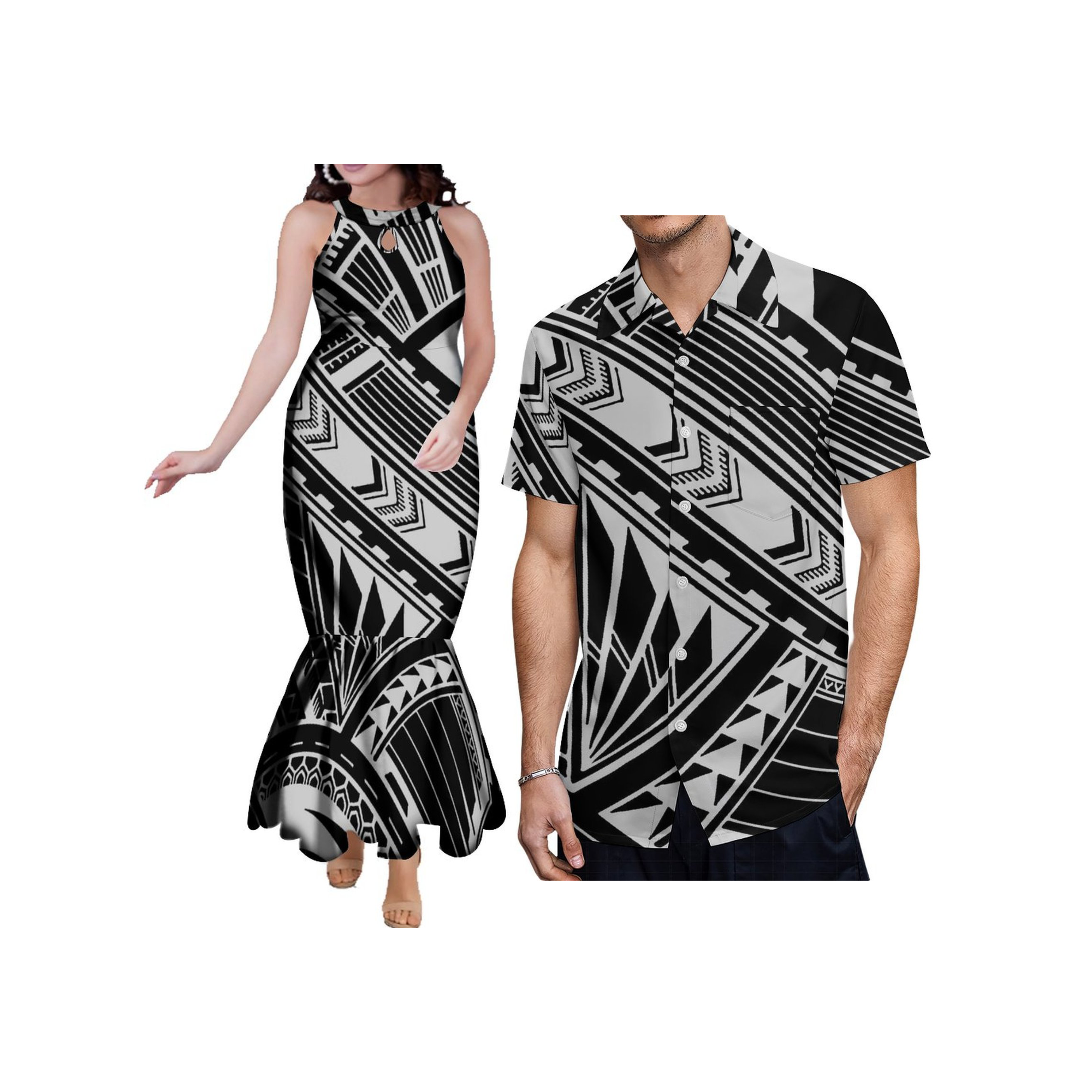 Customized Couples Clothes Big - Maxi Dress Halter avaliação e preço