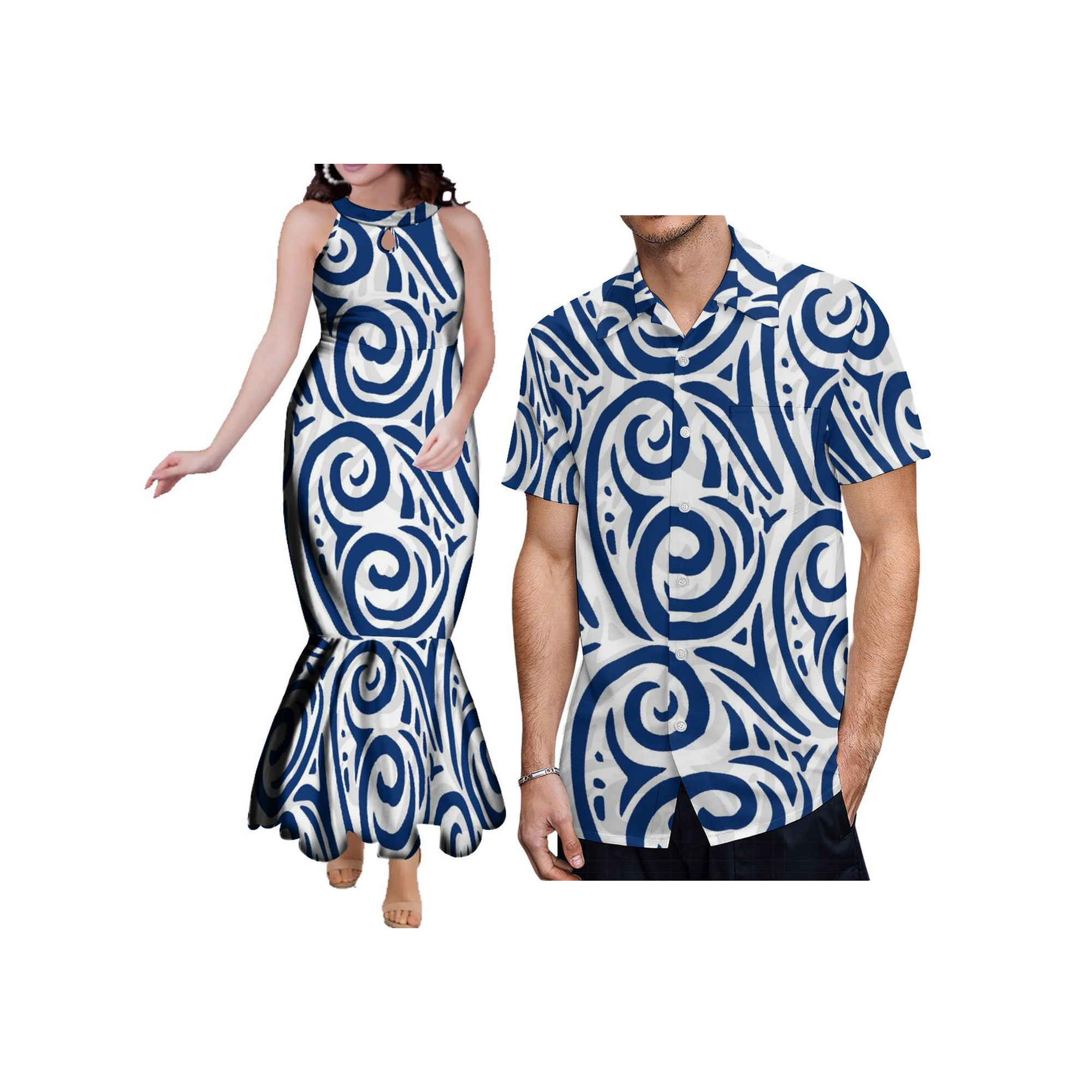Customized Couples Clothes Big - Maxi Dress Halter avaliação e preço